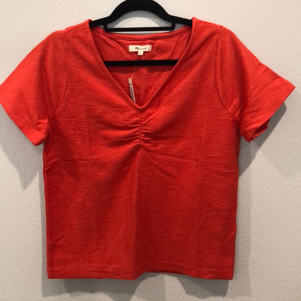 NWT Madewell Ribbed V-neck Shirt